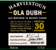 Harviestouns Ola Dubh 30 Year